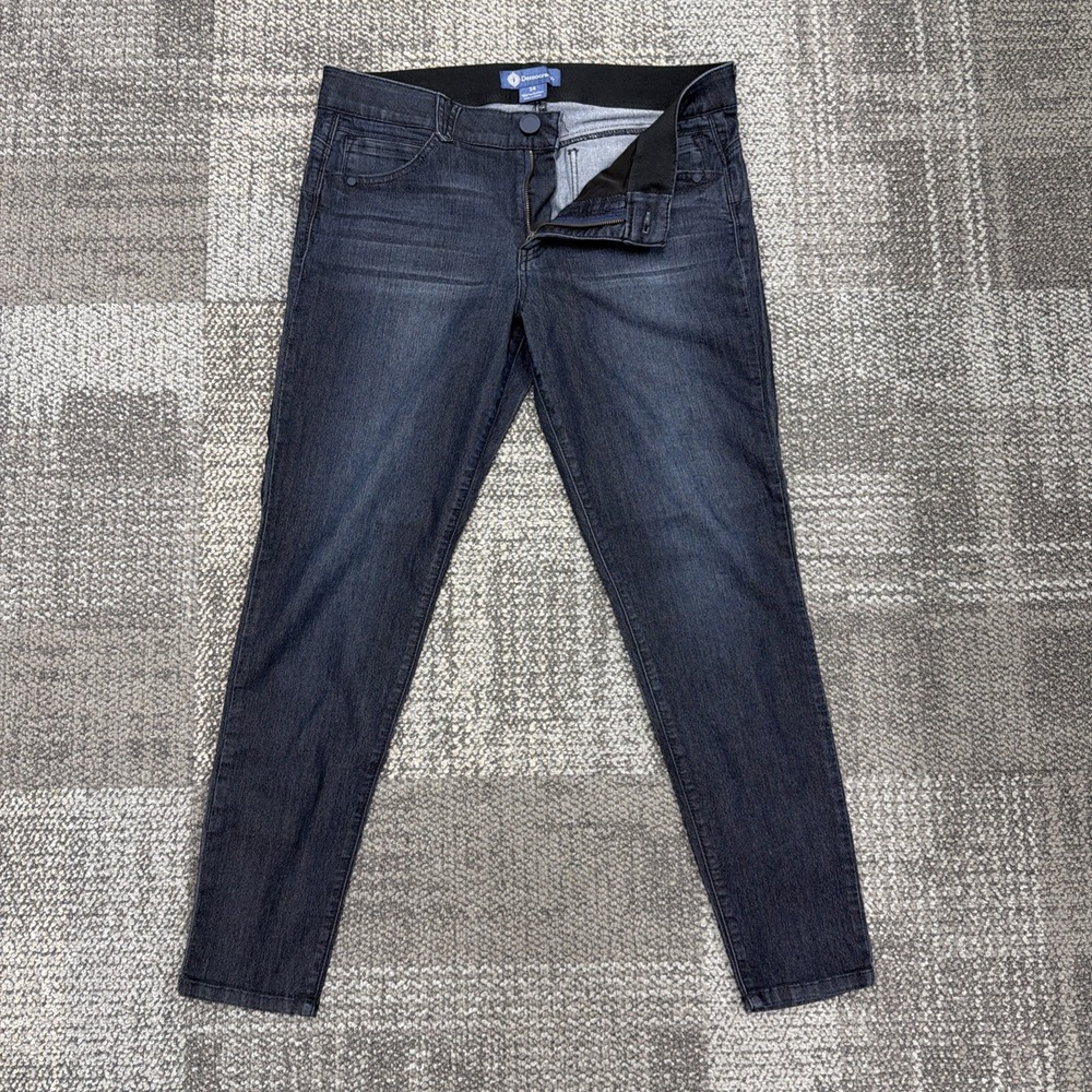 Democracy Ab Solution Women's Denim Stretch‎ Jeans Size 14 Dark Wash Mid Rise